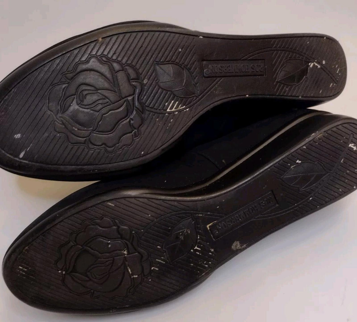 ROS HOMMERSON Shoes SZ 9.5 N Black Suede Leather Grandma Core Mary Jane Wedge