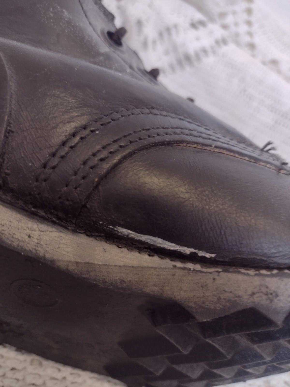 Vintage 1981 Black Leather Combat Boots 8.5R PH Code Original Laces & Soles