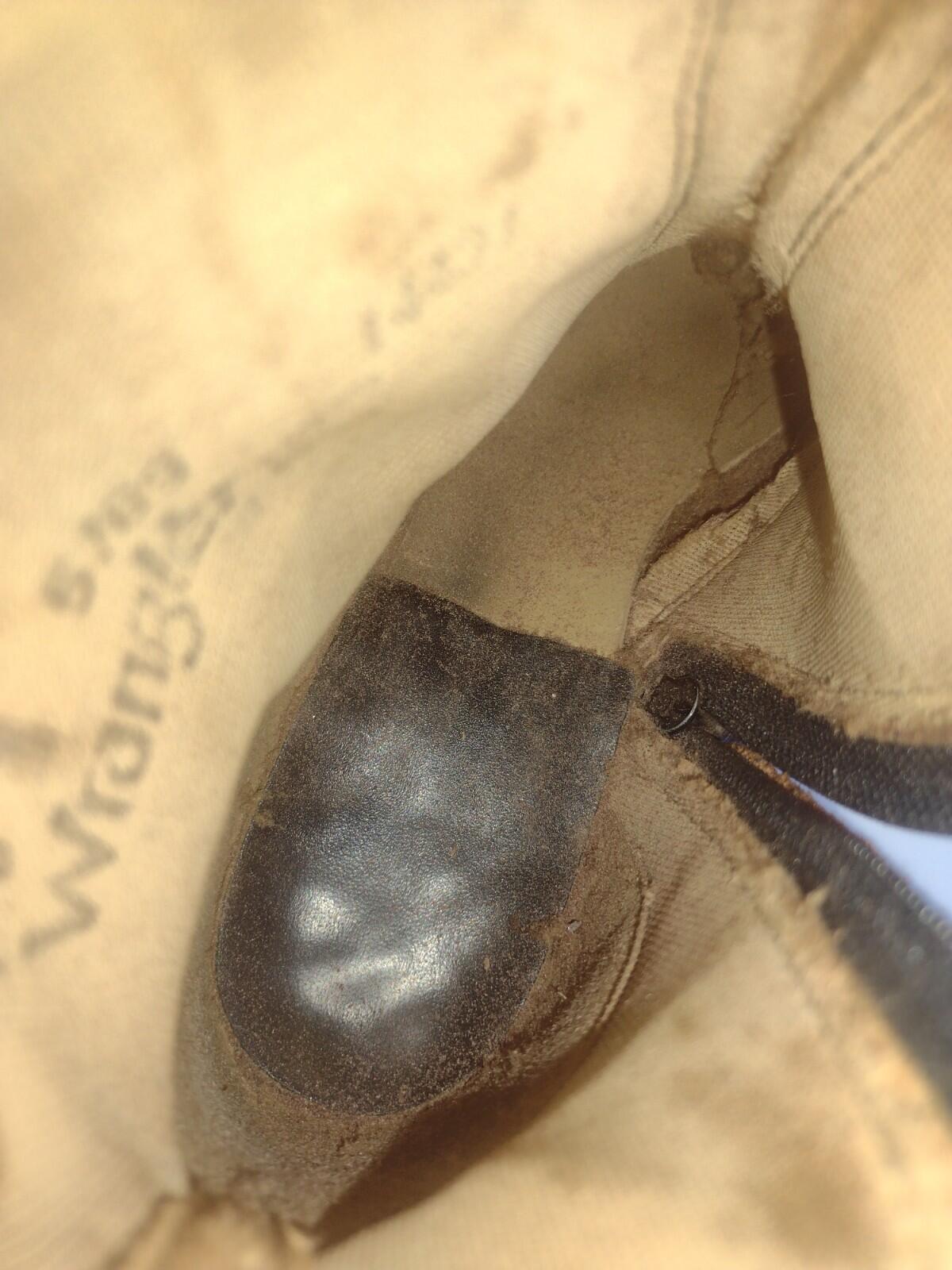 Wrangler Western Ankle Boots USA Vintage 60s Leather Zip Cuban Heel 7D