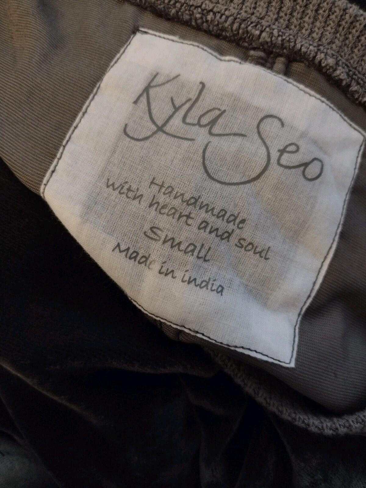Kyla Seo Brown Velvet Short Sleeve Top Sz S Oversized