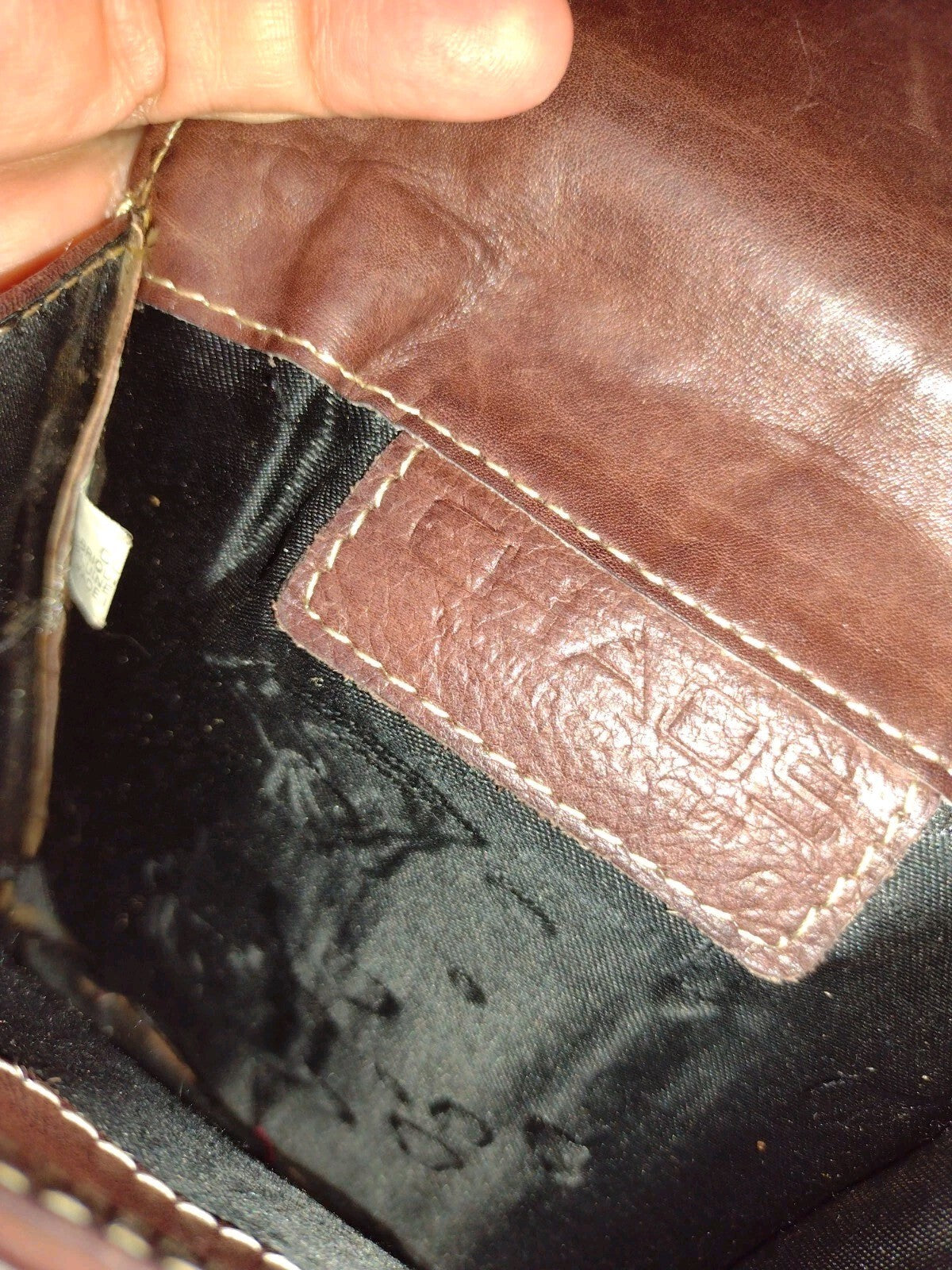 Vintage Chaos Leather Crossbody Organizer Bag Wax Pull Up Rustic Boho Travel