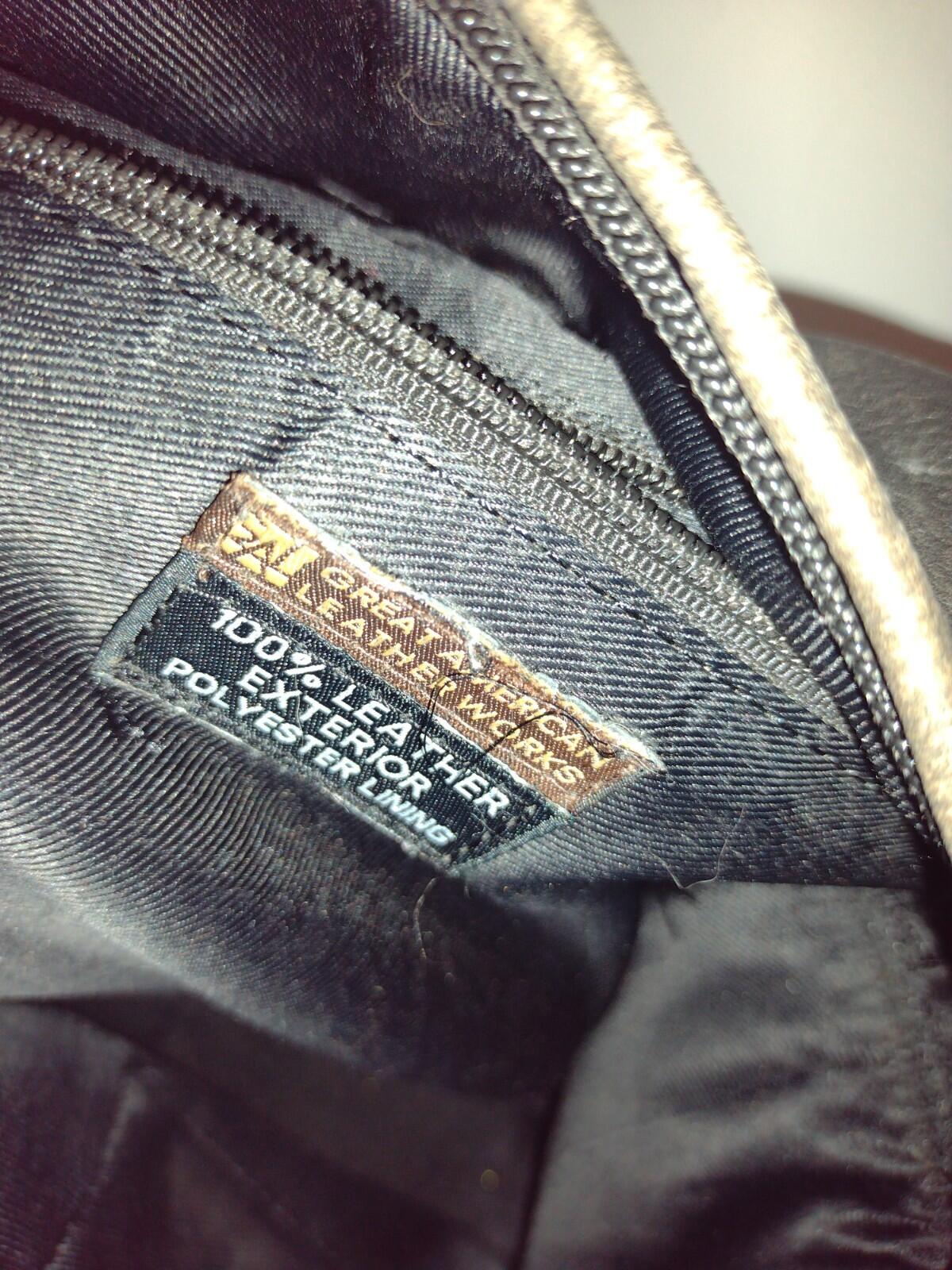 Great American Leather Works Black Leather Backpack Medium Multi Pocket
