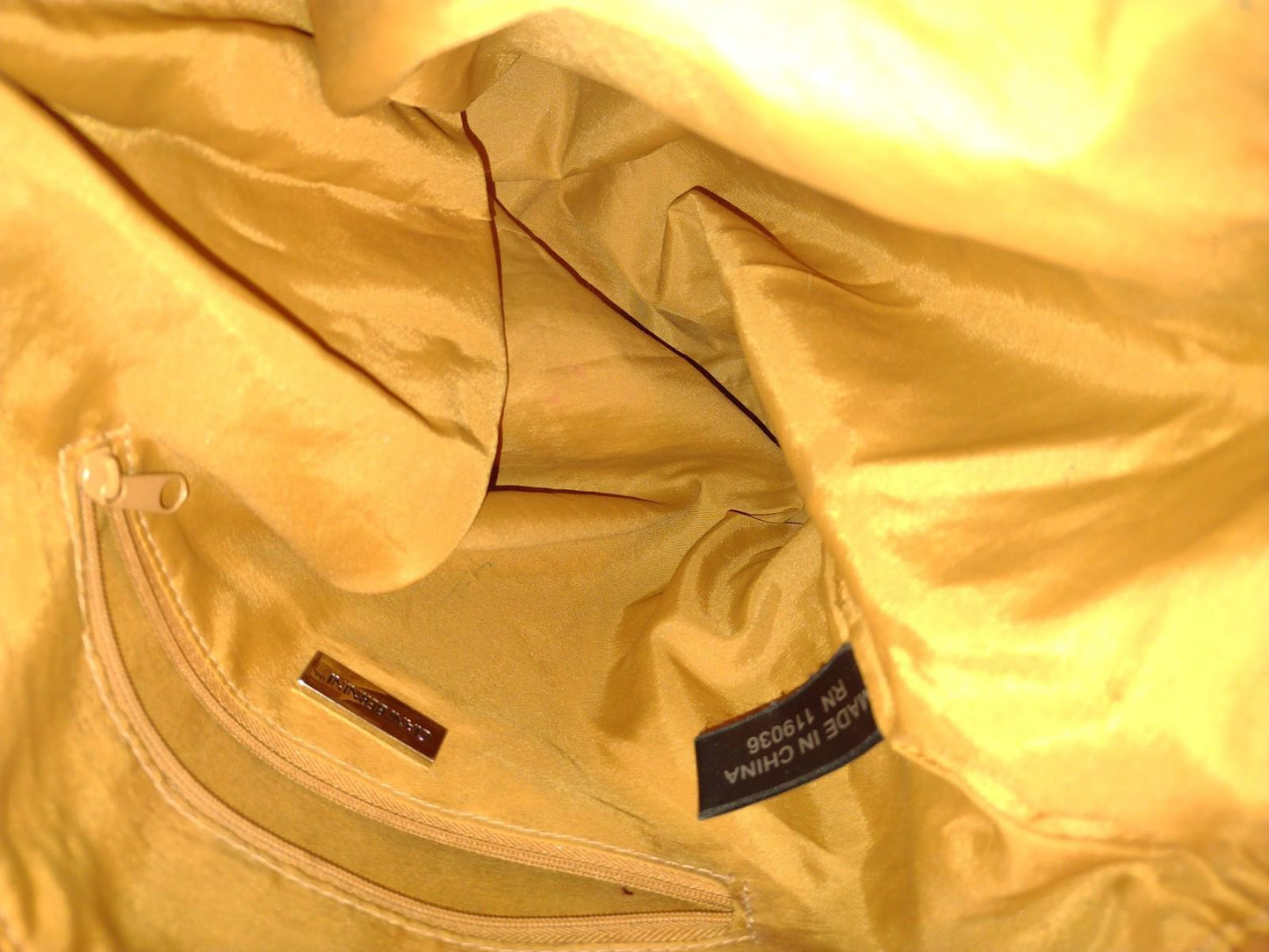 VTG Giani Bernini Caramel Genuine Leather Shoulder Bag Organizer Adjustable Strp
