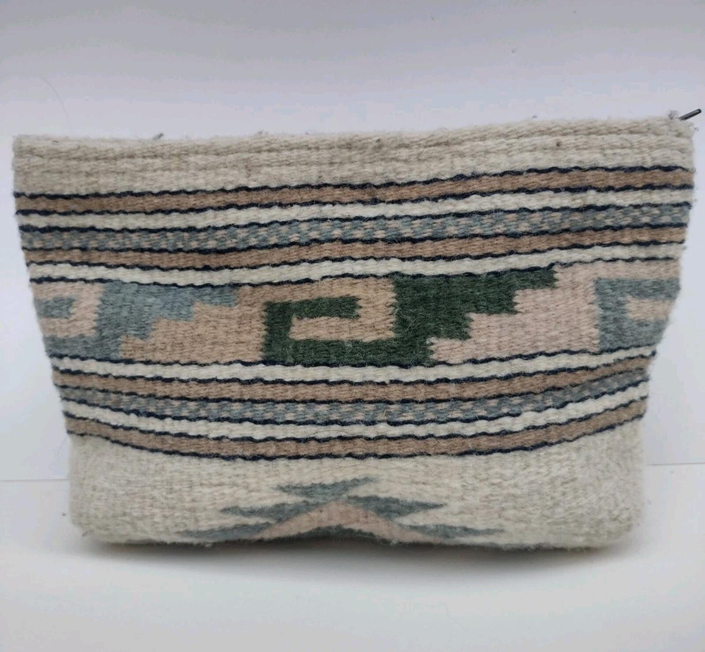 MZ Fair Trade Oaxaca Wool Pouch Handmade Zapotec Artisan Bag Boho Case