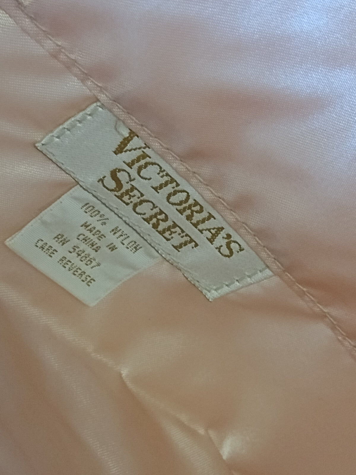 Vintage 80s Victoria's Secret Satin Lingerie Pouch Clutch Pink Lace Pearl Bridal