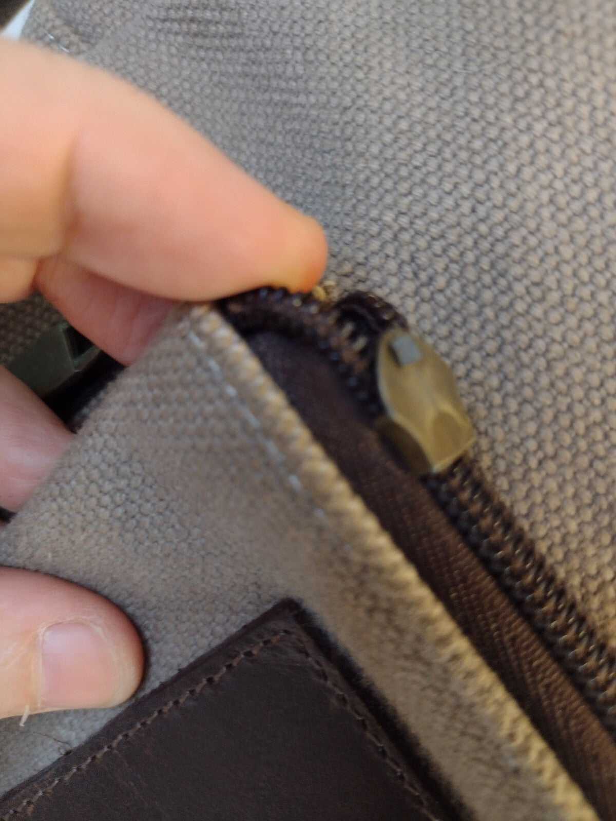 Green Mountain Leather Canvas Messenger Bag Brown Crossbody Utility Travel EDC