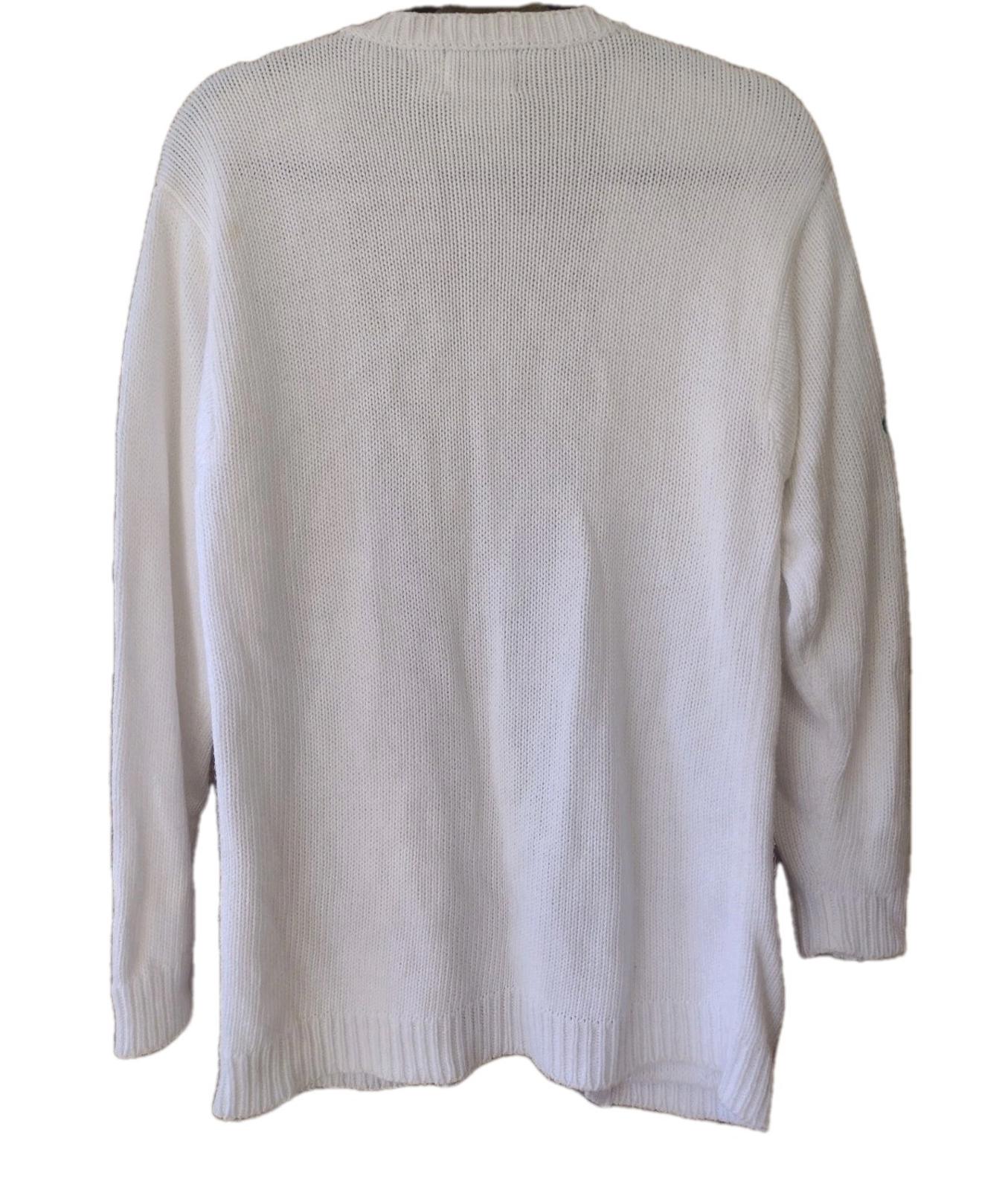 Vintage 80s Joseph Le Bon By Jean Nautical / Sailing Cardigan Sweater Sz S