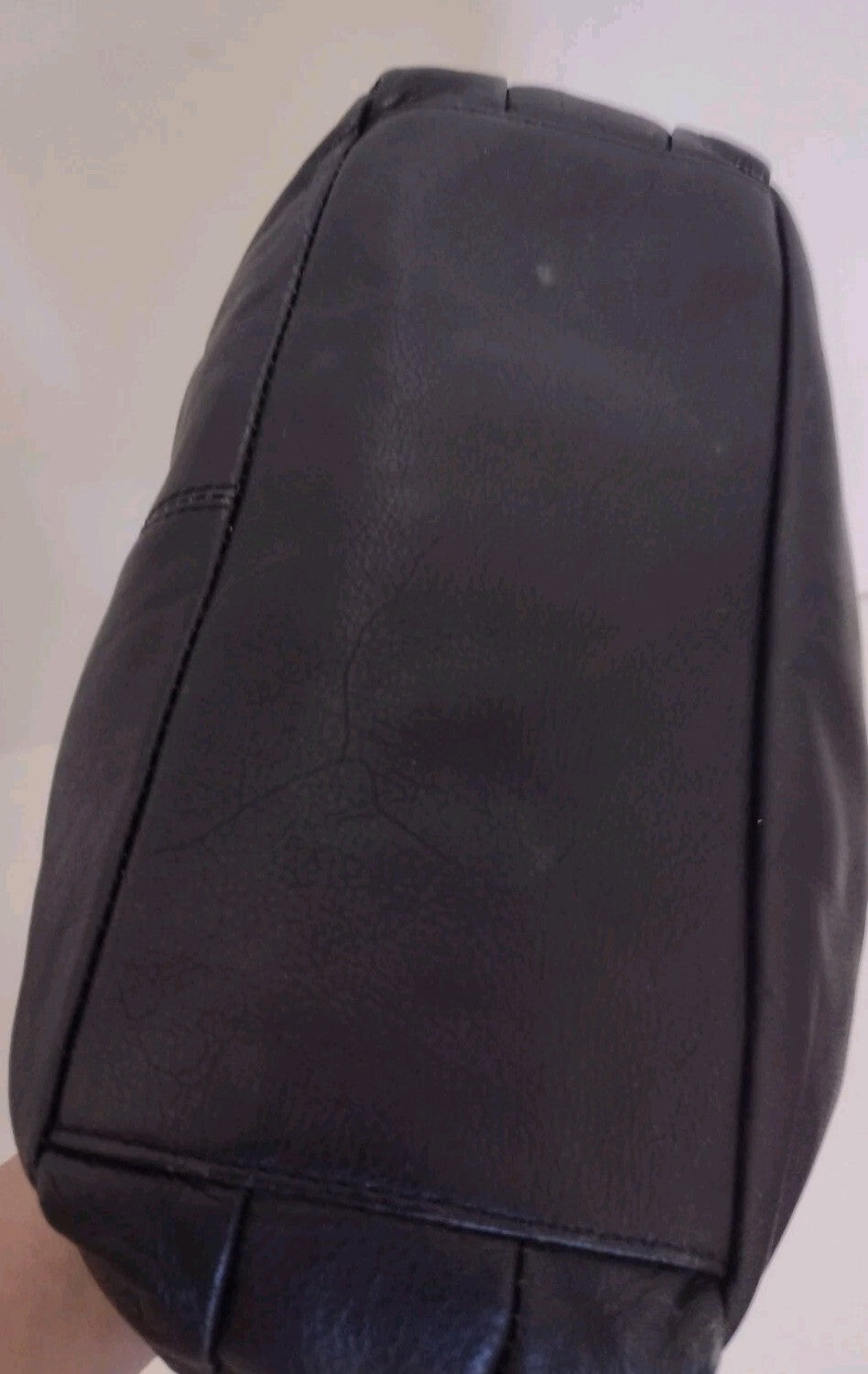 Vintage Great American Leather Works Black Leather Crossbody Organizer Purse Y2K