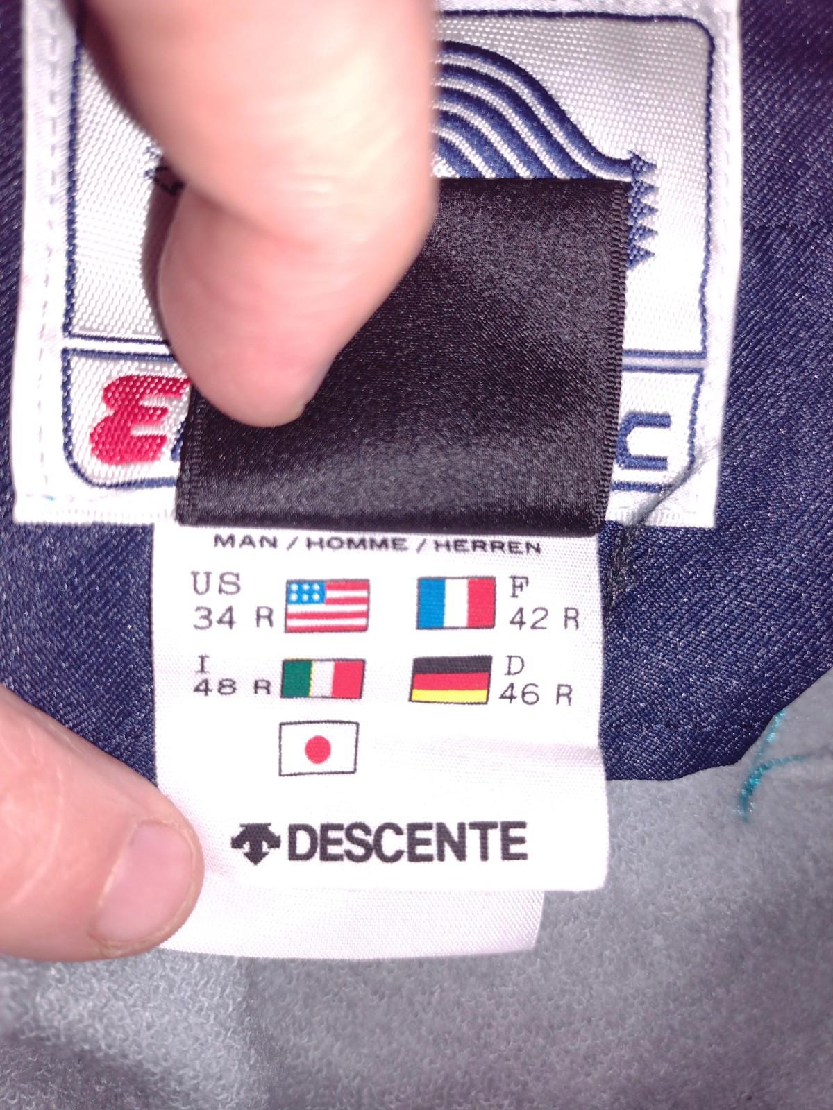 Descente Men’s Ski Pants 34R Entrant SD Japan Made Blue Waterproof Snow