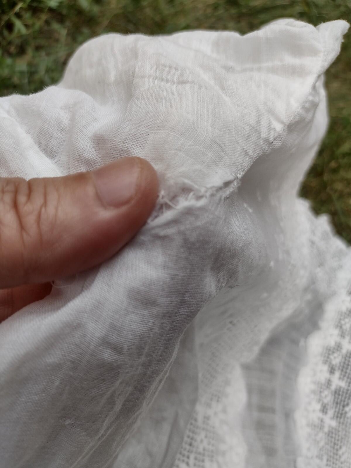 Set Of 2 Antique Estate Handmade Girls Dresses Edwardian Cotton & Taffeta Lace