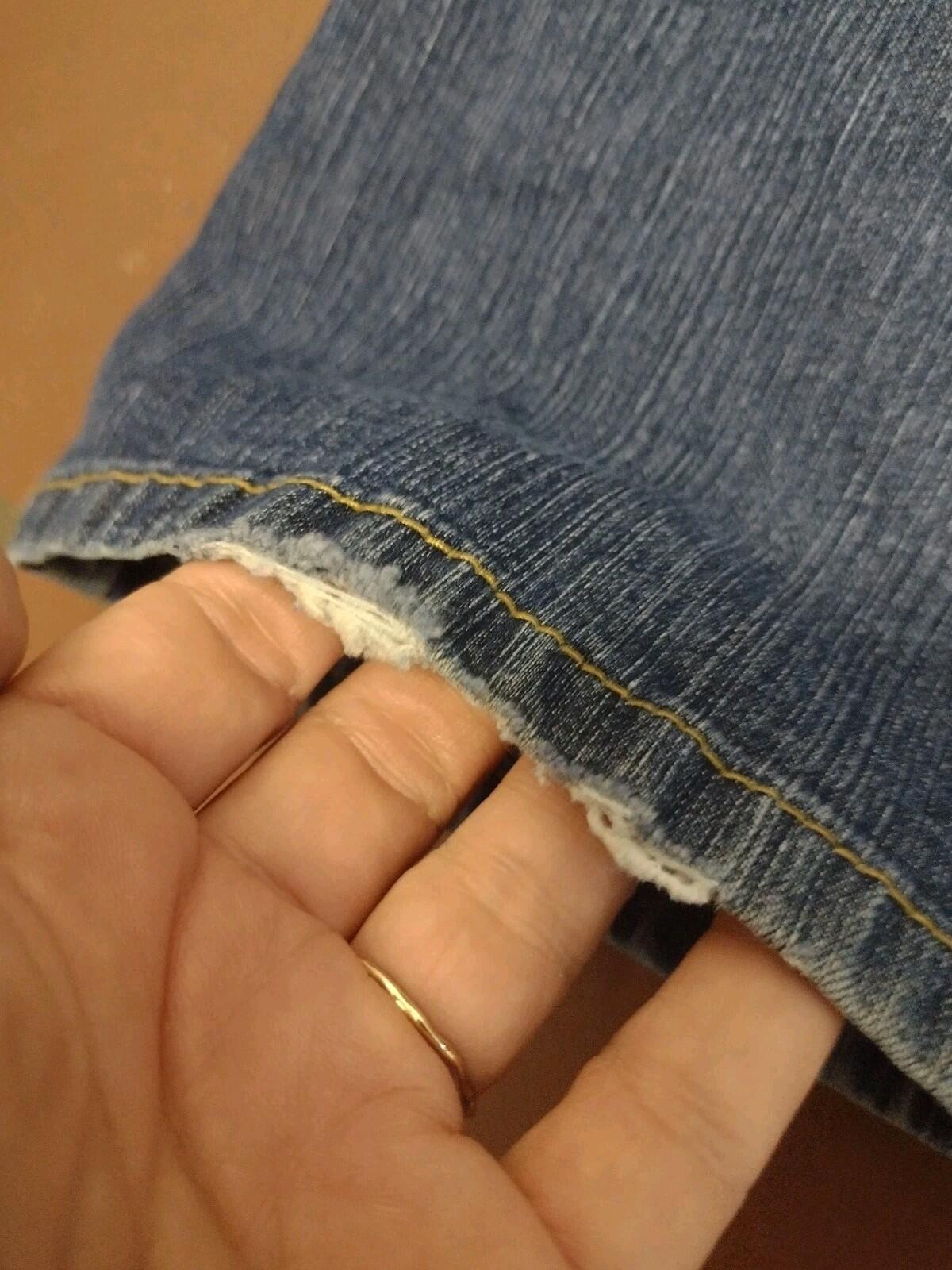 CosJeans Y2K Embroidered Rhinestone Denim Jeans Size 10 Missing Button