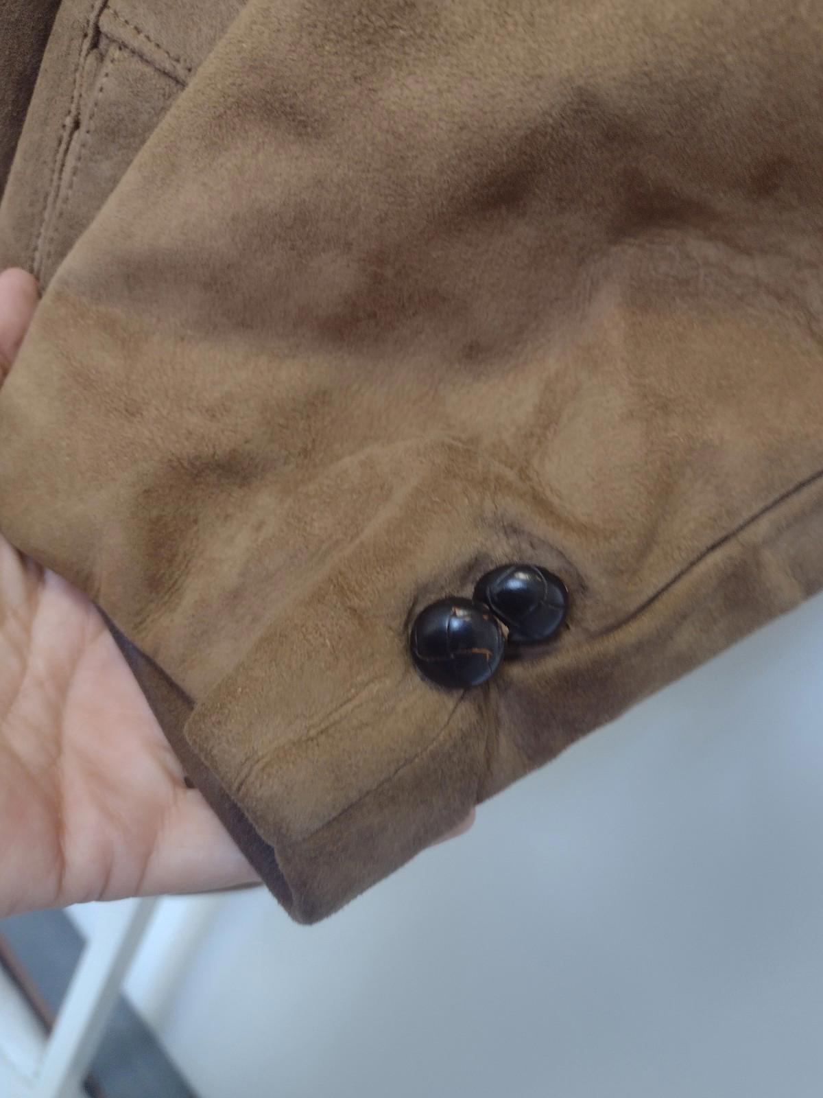 Vintage 60s Sears Oakbrook Suede Jacket M Zip Out Faux Fur Lining Quilon USA