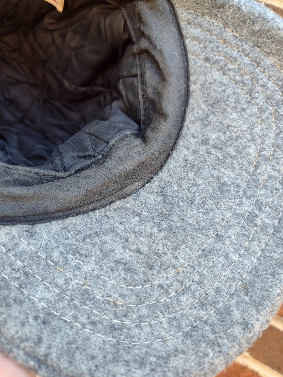 Vintage 80s Filson Wool Trapper Hat Shearling Lined USA ACTWU Medium