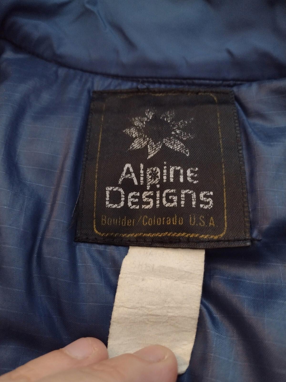 Vintage 70s Alpine Designs Quilted Down Puffer Jacket Vest Size Men's S/M