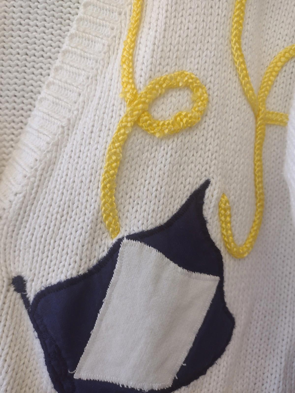 Vintage 80s Joseph Le Bon By Jean Nautical / Sailing Cardigan Sweater Sz S