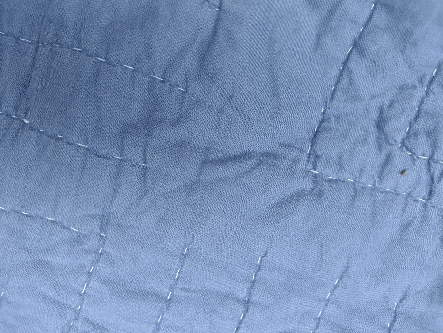 Woolrich Full Queen Quilt Blue Patchwork Plaid Reversible Cotton Farmhouse