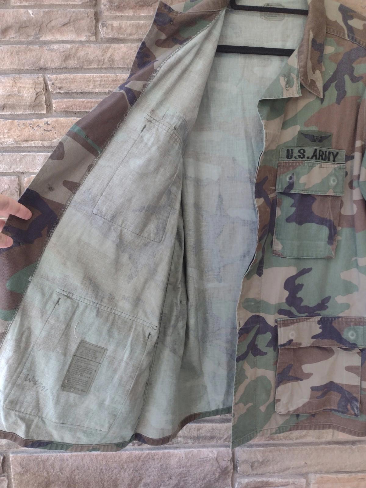 Vintage 80s U.S. Army Camo Jacket 1st Armored Division W ‘Old Ironsides’ Patches