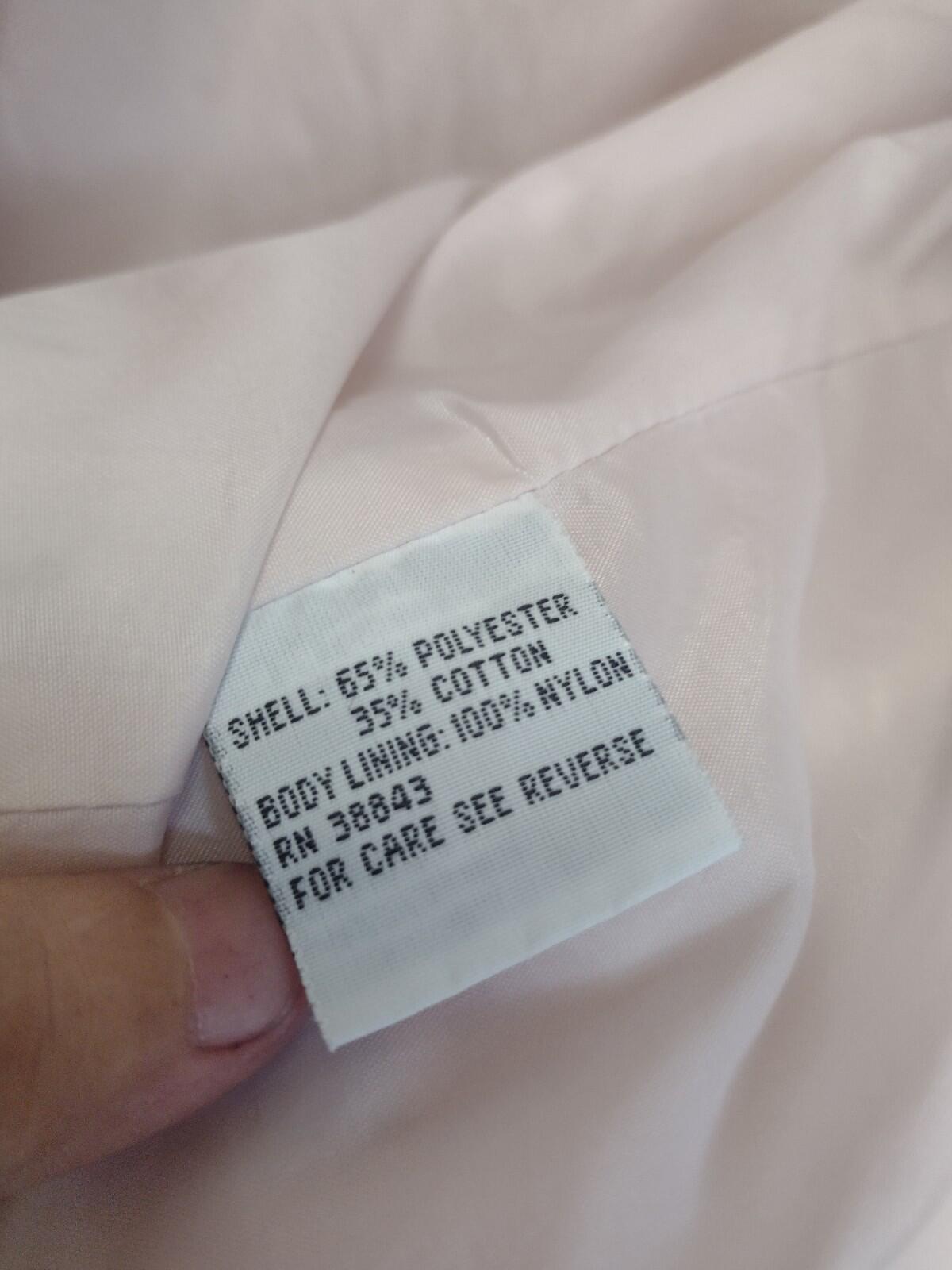 Vintage Pale Pink Distressed Track Jacket W White Stripes Paint Splatters Sz L