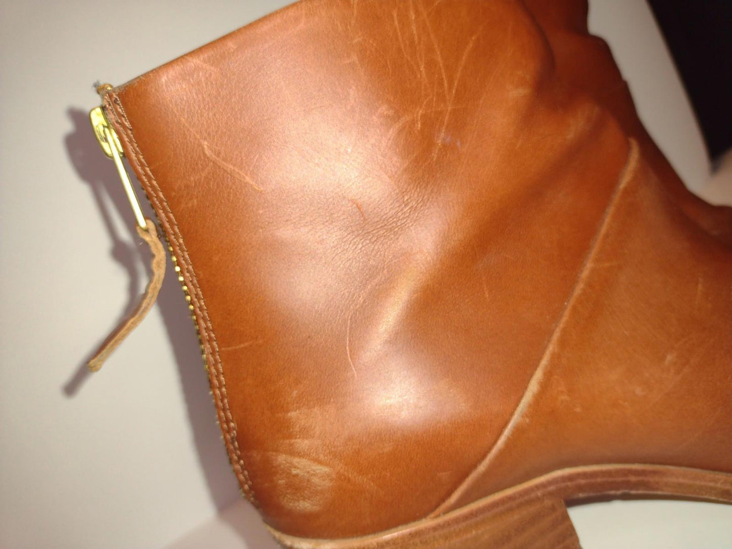 NISOLO Dari Commuter Boots Brown LeatherBlock Heel Almond Toe Ankle Women’s Sz 8