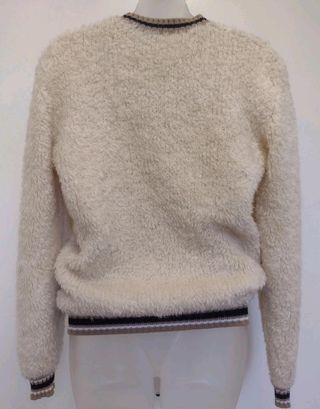 Tommy Hilfiger Italian Yarn Pilca Teddy Furry Sweater Creamy Colour Size S