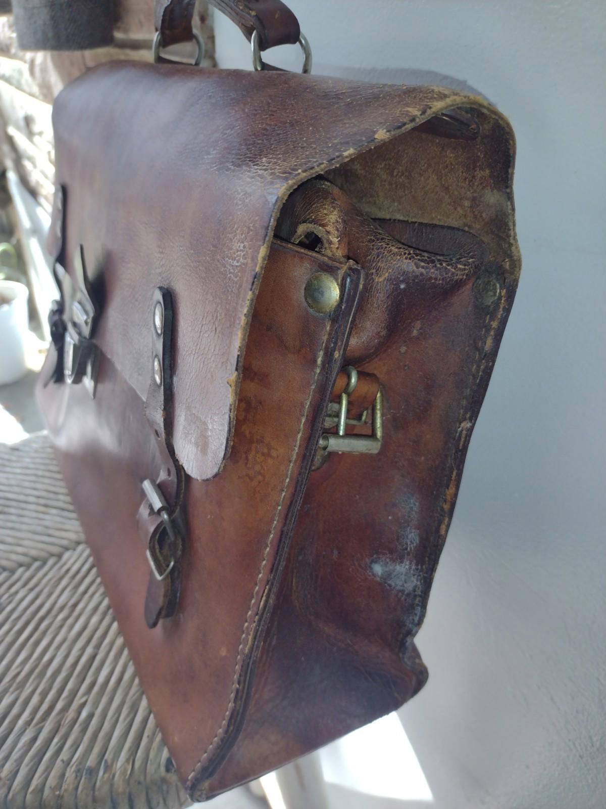 Pre-Digital Gentleman Bundle: 1930s Satchel + Pendleton Wool Jacket Sz 44