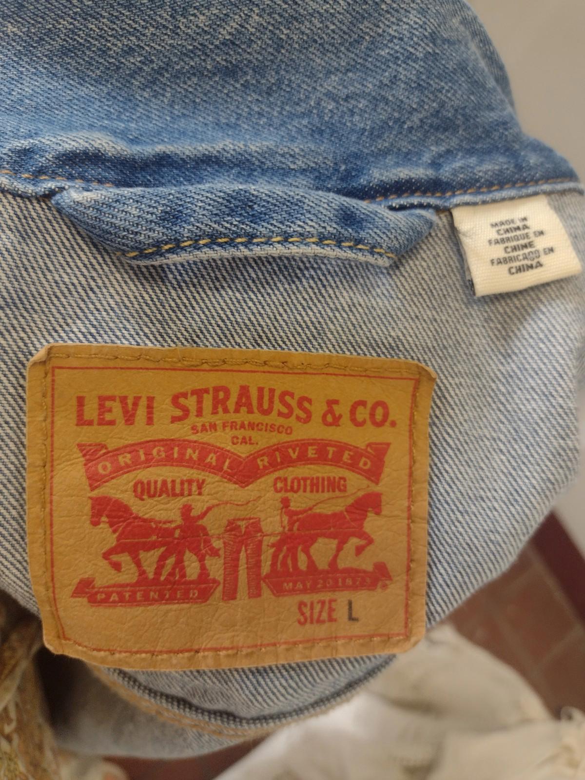 Levi's Men's Motorcross Legend Trucker Racing Jean Jacket Sz L Denim Weathered