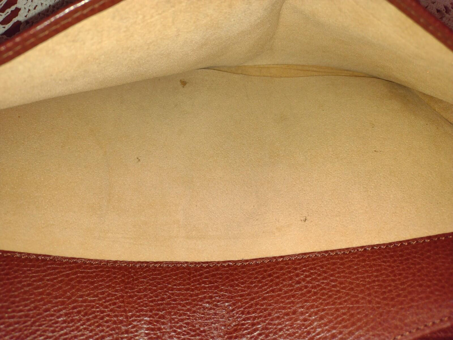 VTG 70s AKA Sorority Leather Folio Portfolio Embossed Shield Brown Document Case