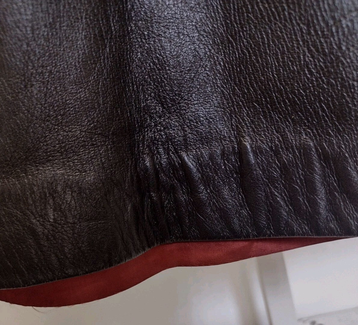 Vintage 70s Brown Leather Wrap Midi Skirt A-Line Boho Western Dark Academia