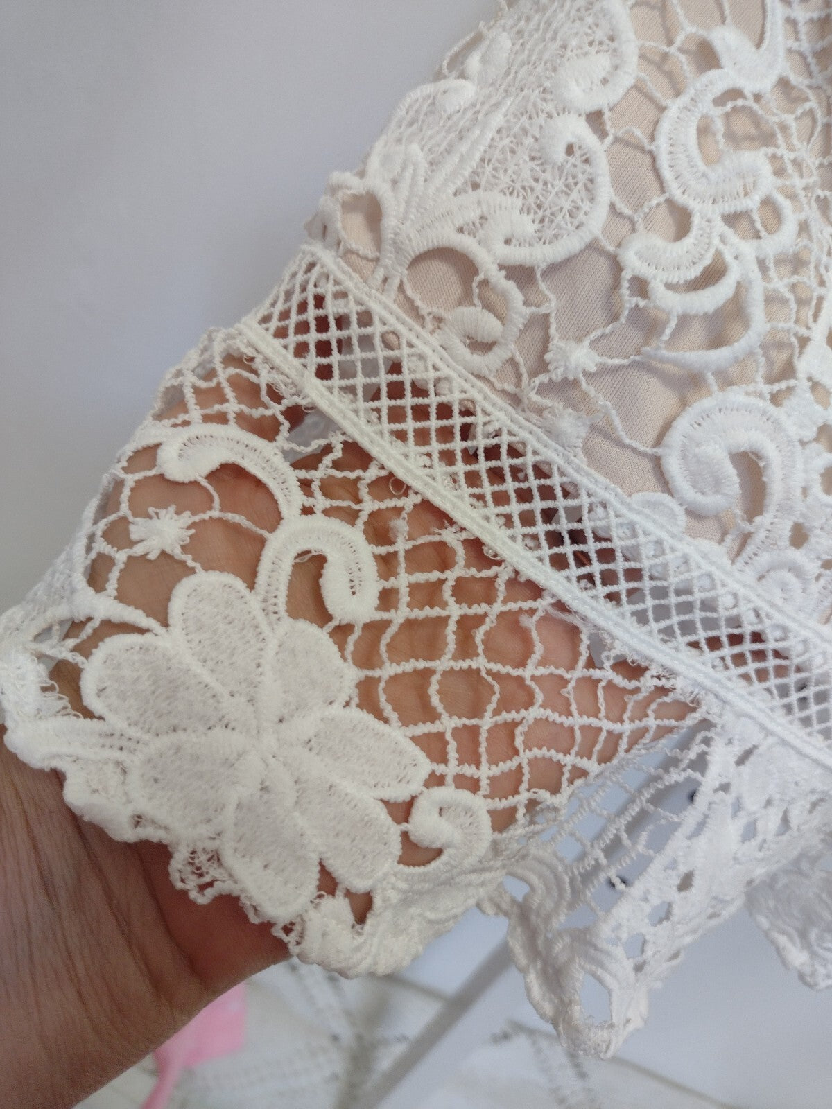 Superdown Lace Mini Dress Open Back White Bridal Cocktail Coquette Large