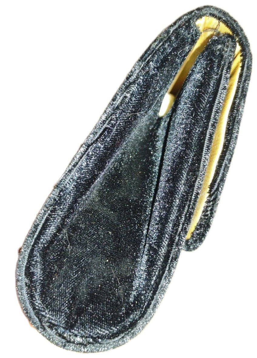 Vintage Victoria's Secret Black Velvet Clutch Gold Heart Evening Party Purse New