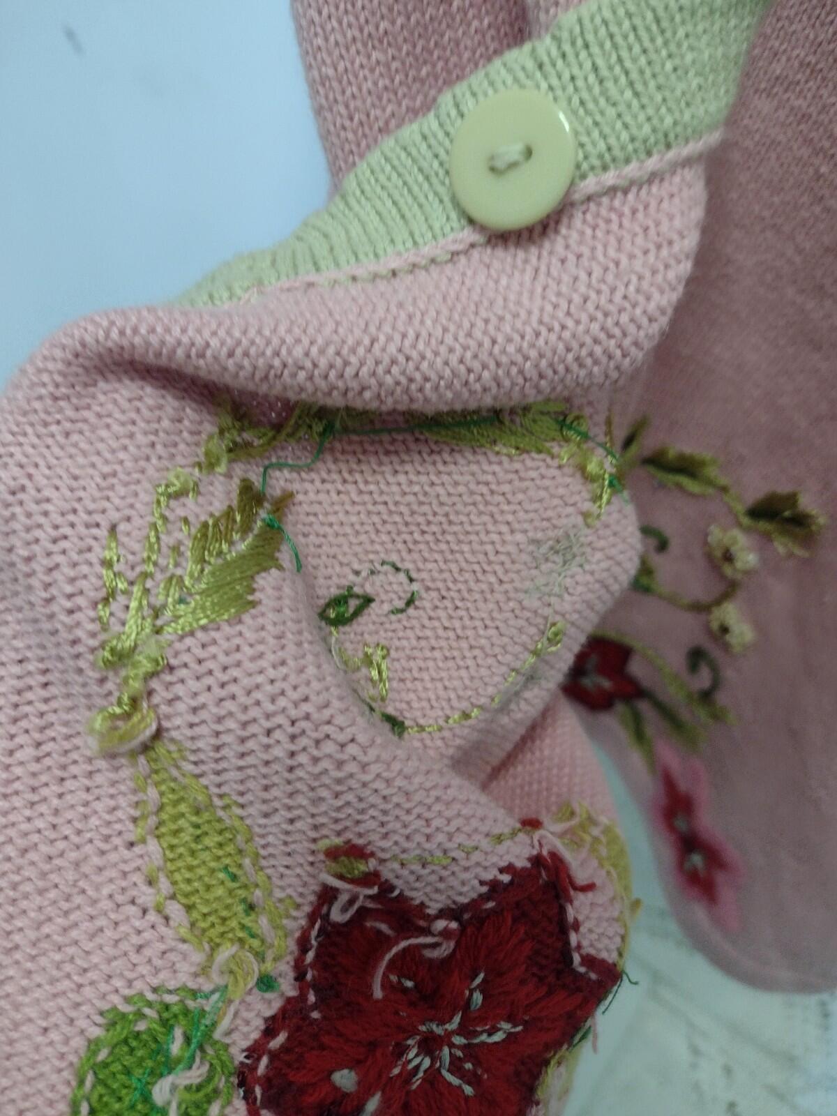 Storybook Knits Wrapped in Romance Floral Duster Cardigan L