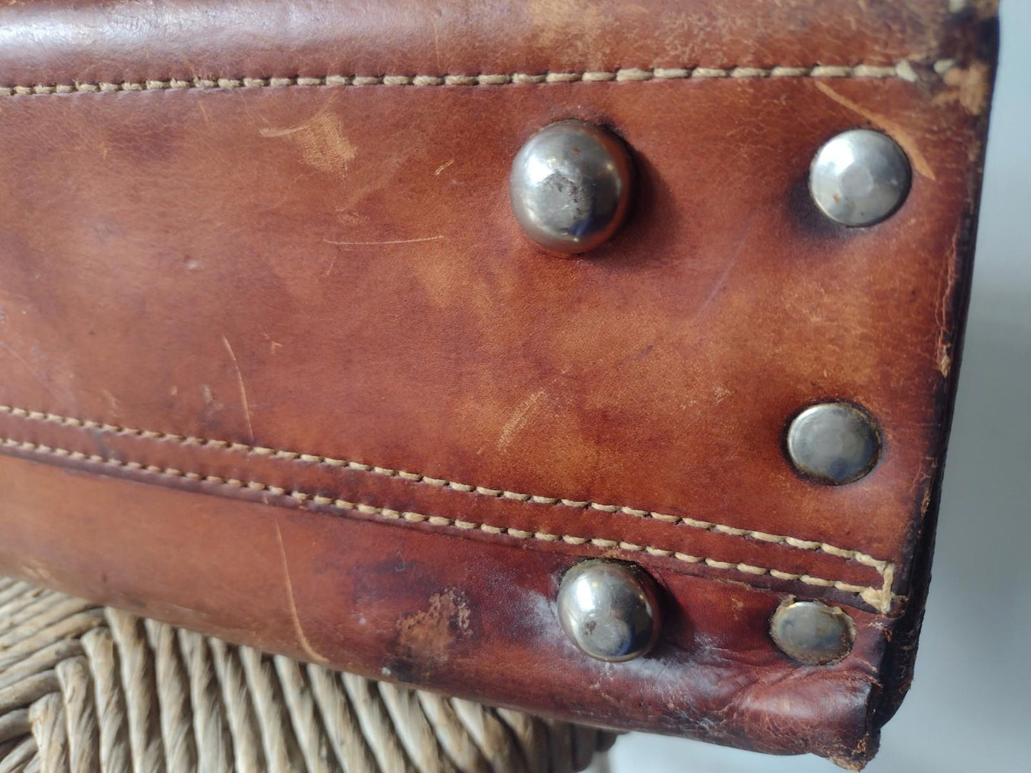 Pre-Digital Gentleman Bundle: 1930s Satchel + Pendleton Wool Jacket Sz 44
