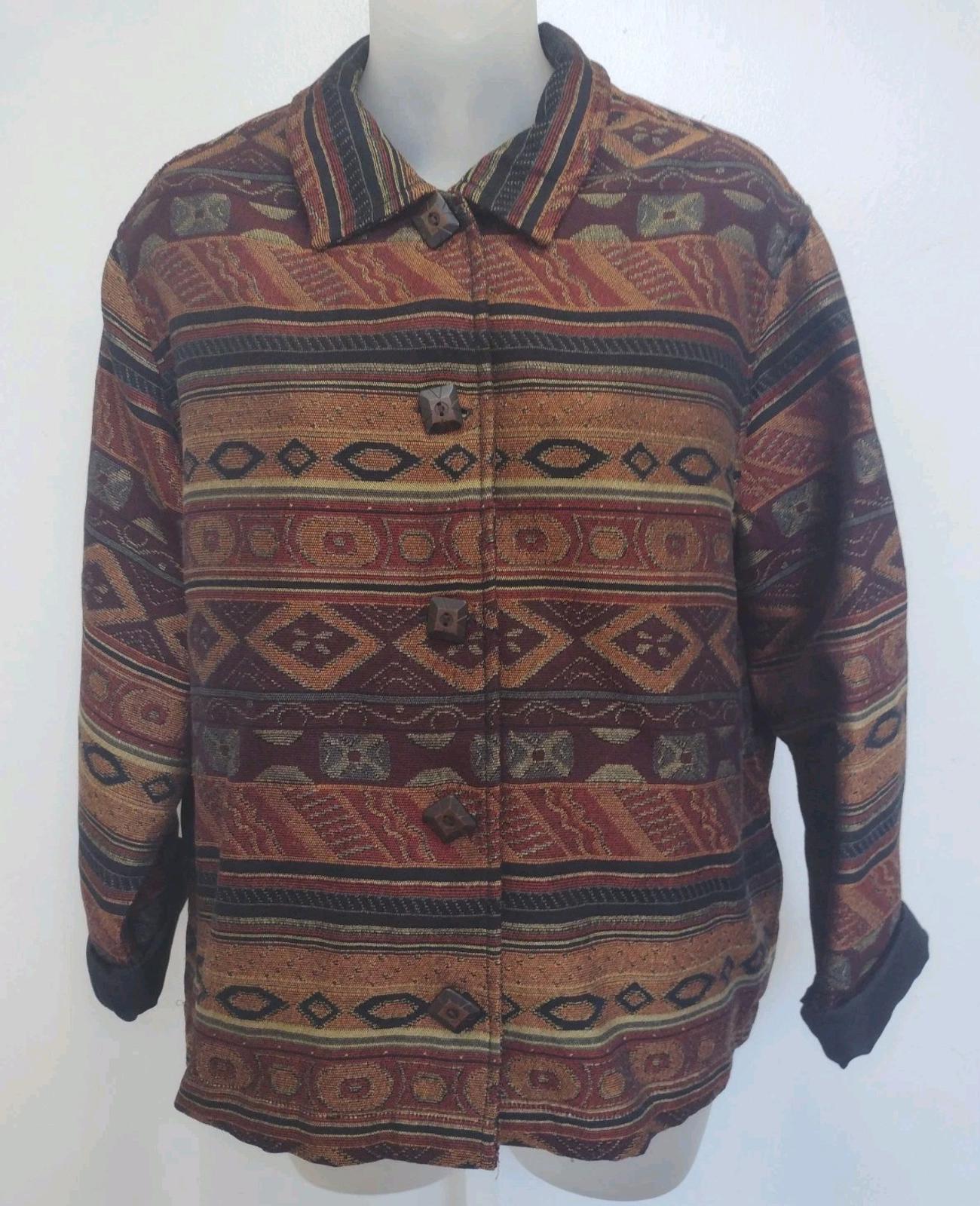 Lot Of 8 Vintage Tapestry Chenille Art to Wear Jackets 90s M–XL Grandma Boho