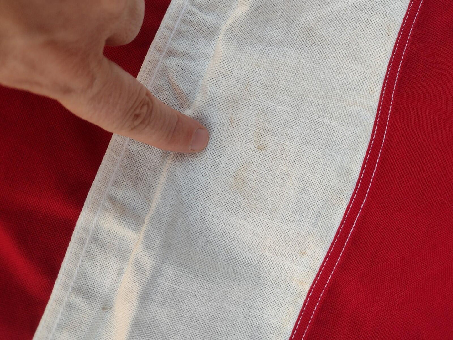 VTG 1960s Valley Forge 5x8 Cotton Flag BEST 2x2 Ply Double Appliqued Stars USA
