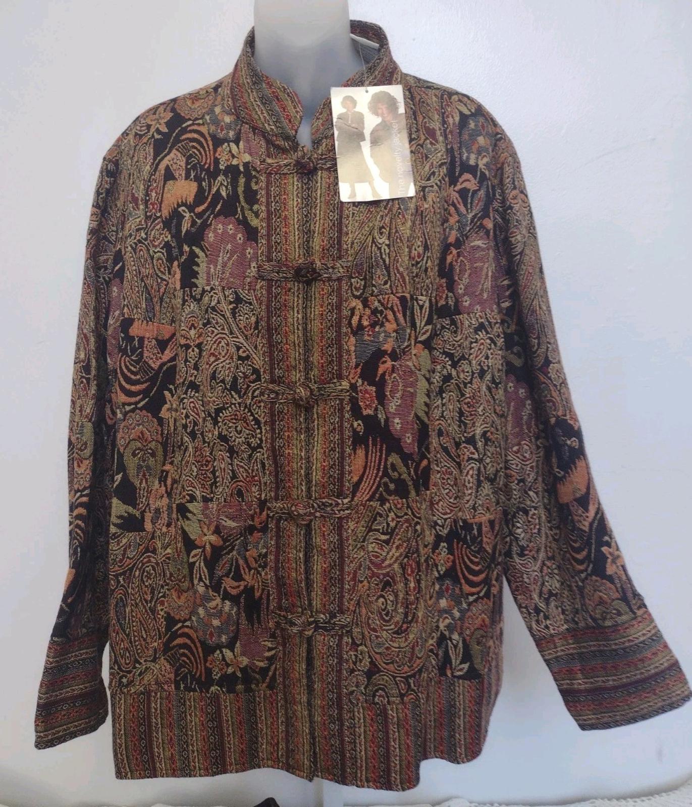 Lot Of 8 Vintage Tapestry Chenille Art to Wear Jackets 90s M–XL Grandma Boho