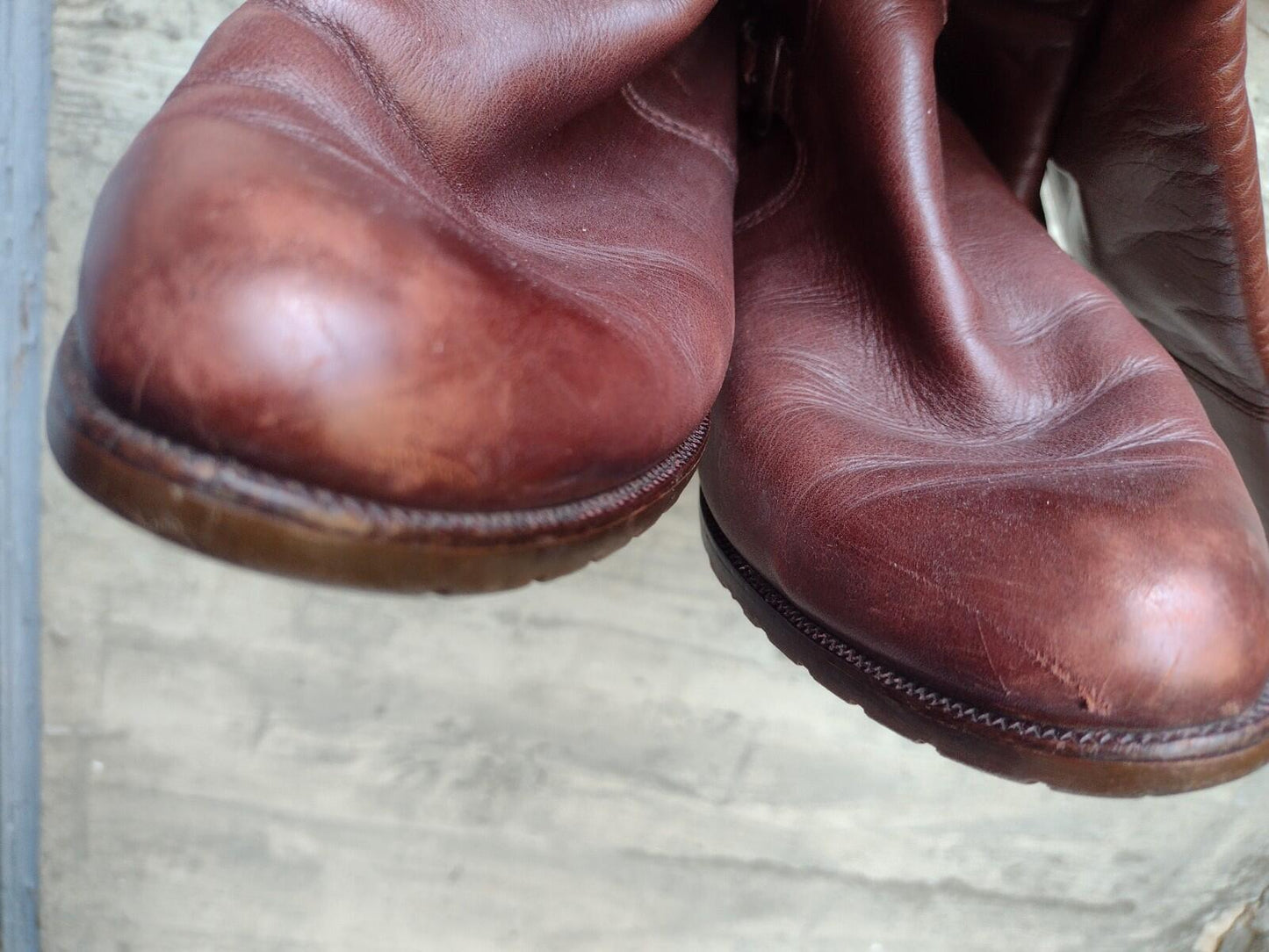 Vintage 70s Salamander Brown Leather Riding Boots 7.5 US Boho Equestrian Chic