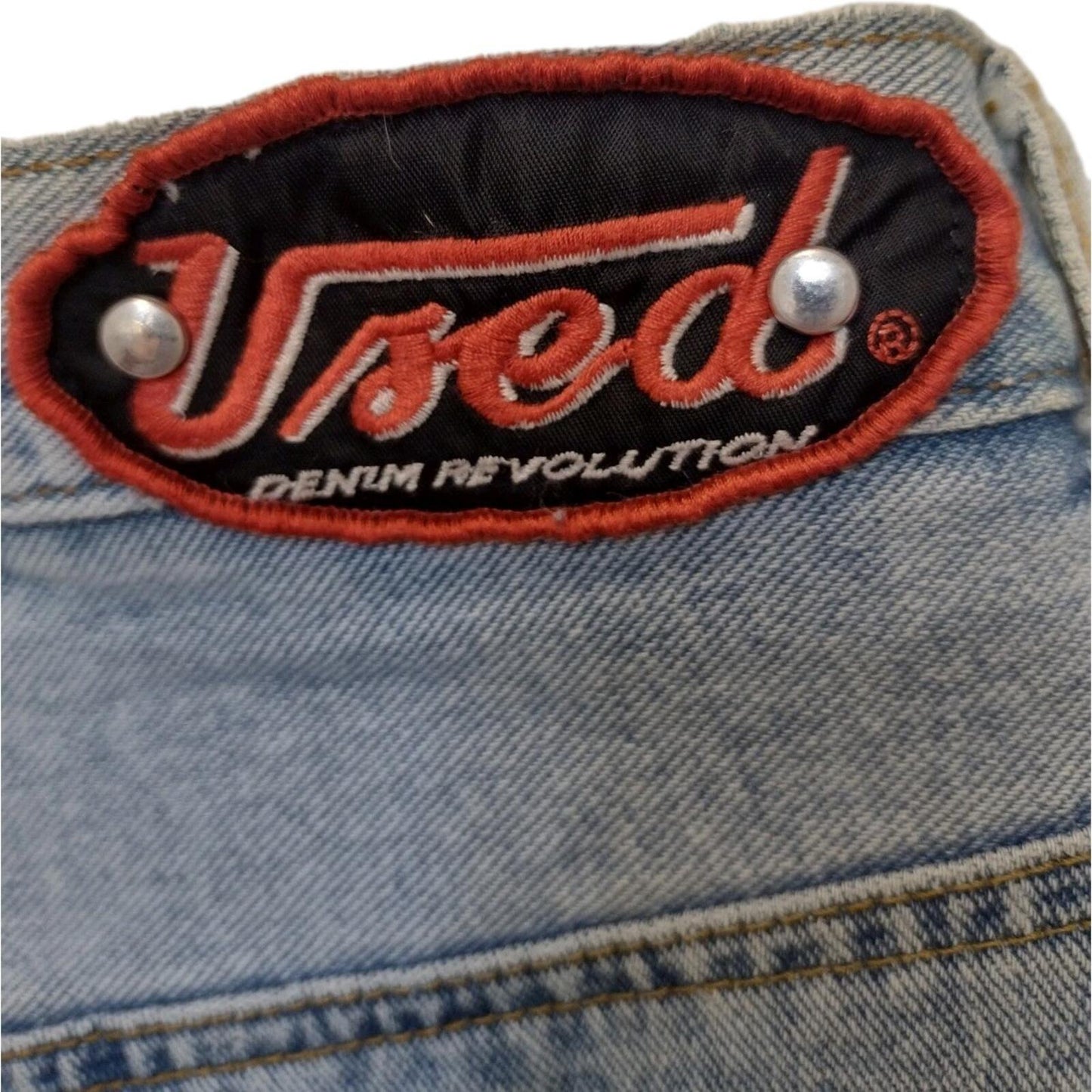 Used Denim Revolution 90s Macau High Waist Tapered Jeans Button Cuff Sz 26