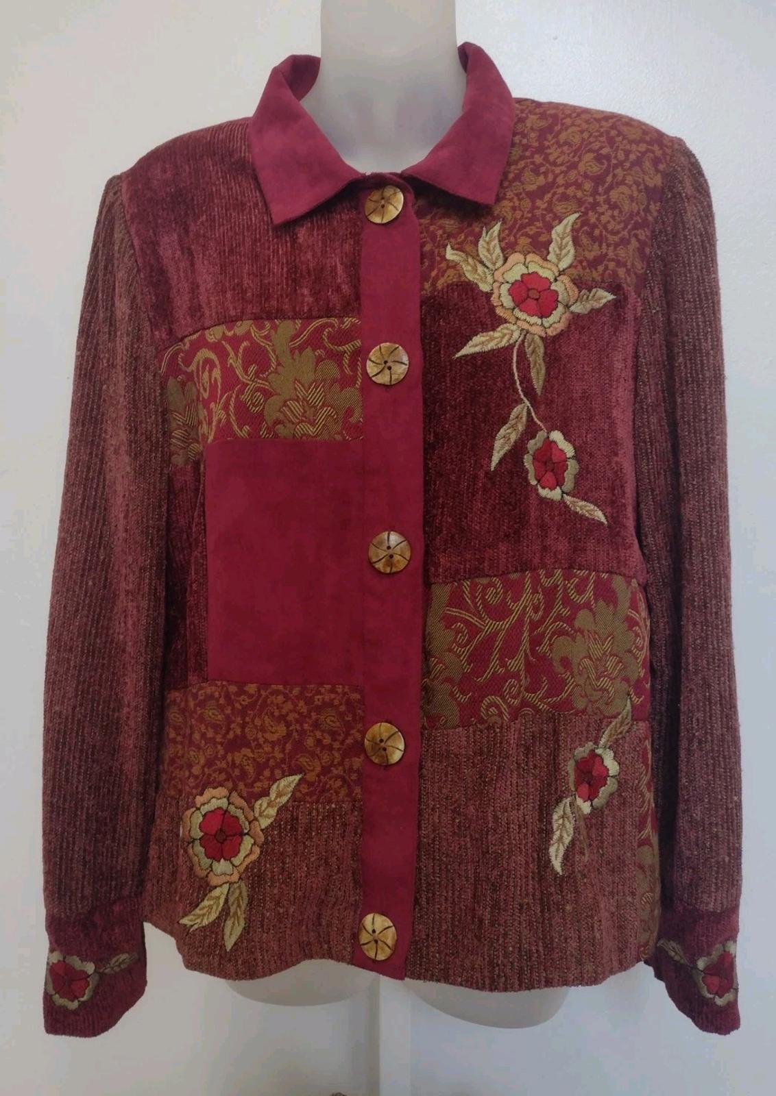 Lot Of 8 Vintage Tapestry Chenille Art to Wear Jackets 90s M–XL Grandma Boho