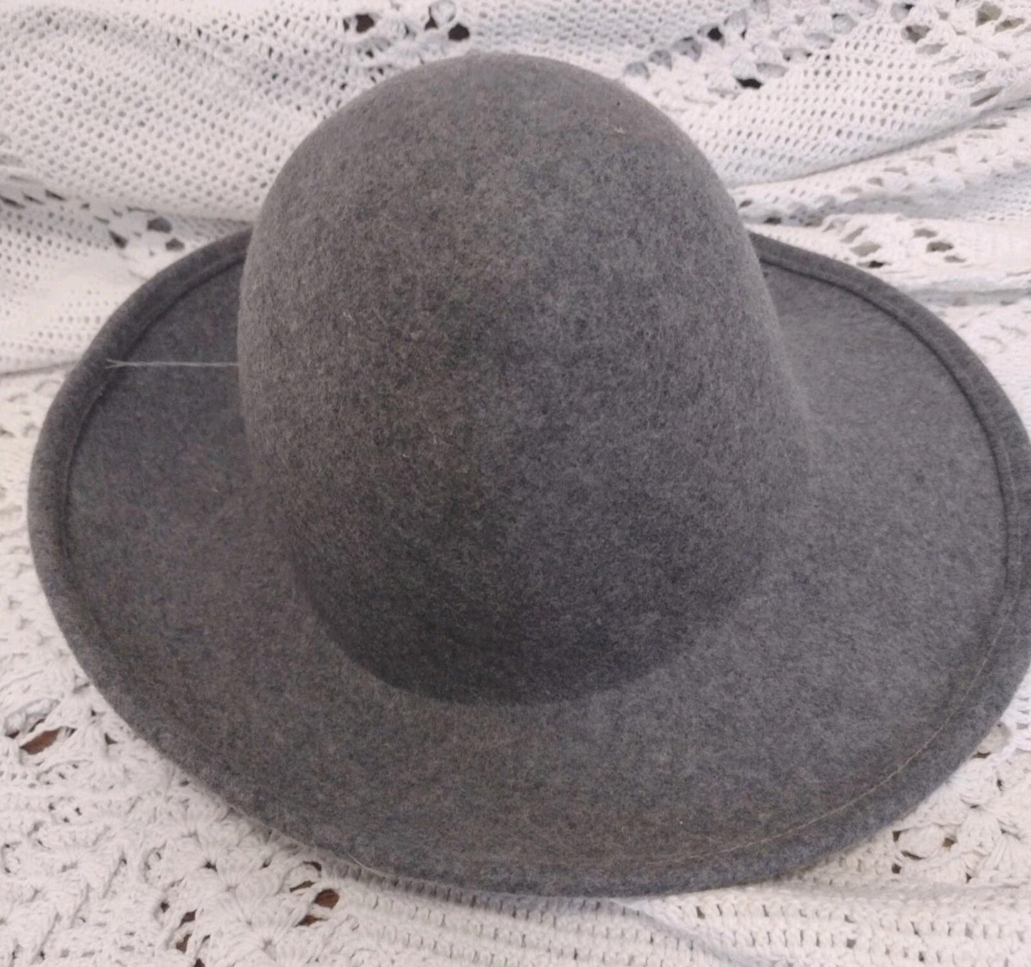 Vintage 60s Bollman Doeskin Felt Hat Gray 100% Wool USA Union Made Women’s Bow