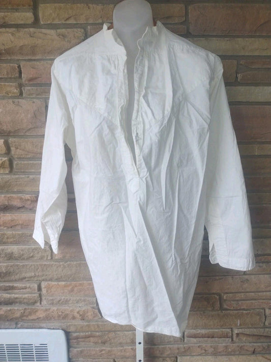 Antique 1800s Victorian Men Dress Shirt 16x33 Patent Endless Facings The Giant