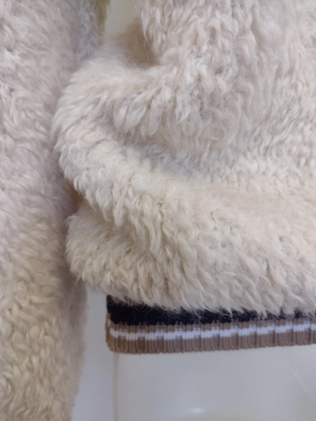Tommy Hilfiger Italian Yarn Pilca Teddy Furry Sweater Creamy Colour Size S