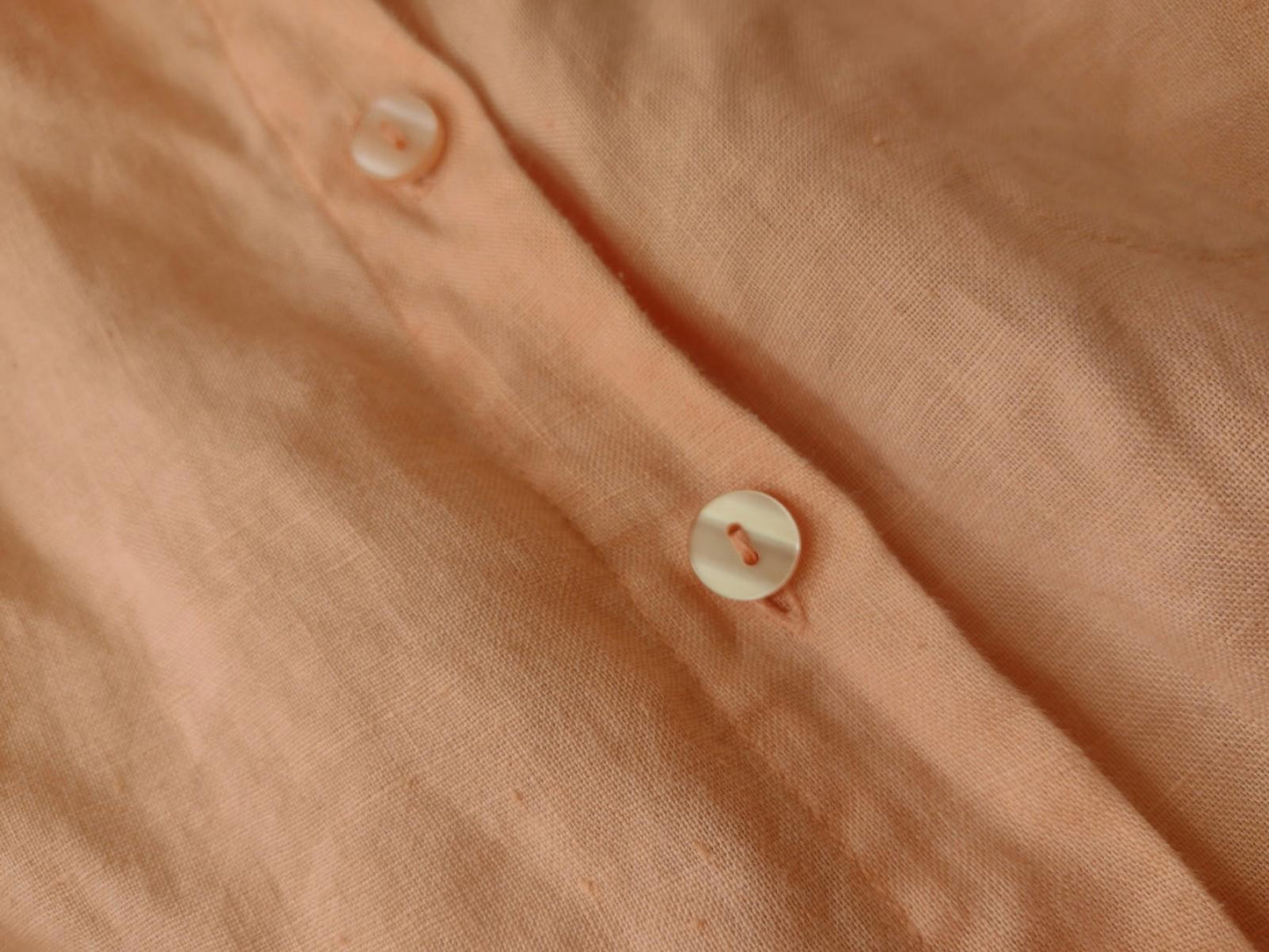 Chadwicks 100% Linen Set 10P Peach Shirt Skirt Two Piece Outfit RN107444