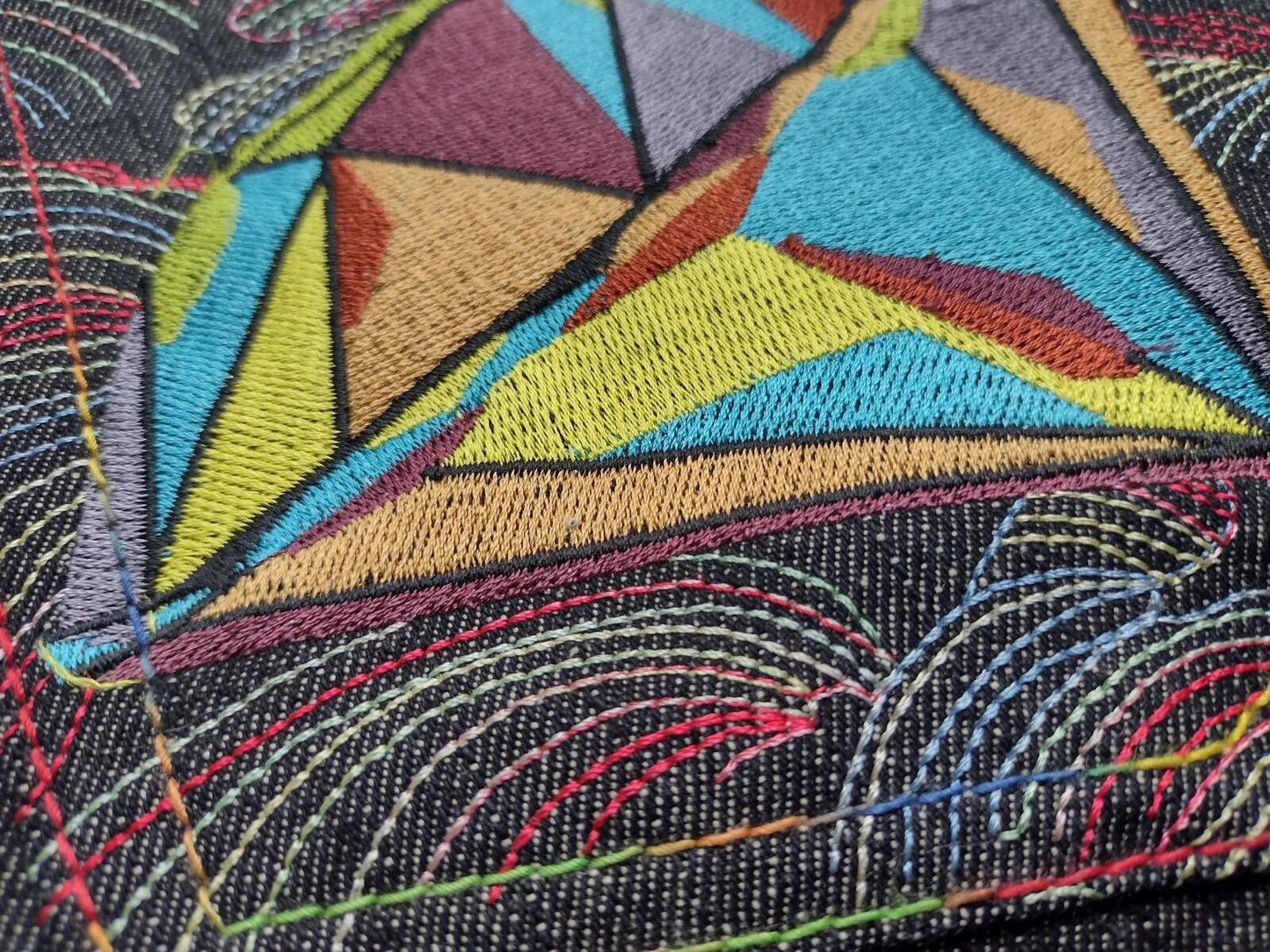 42/32 Rare RMC Ksohoh Embroidered Rainbow Stitch Jeans Japan
