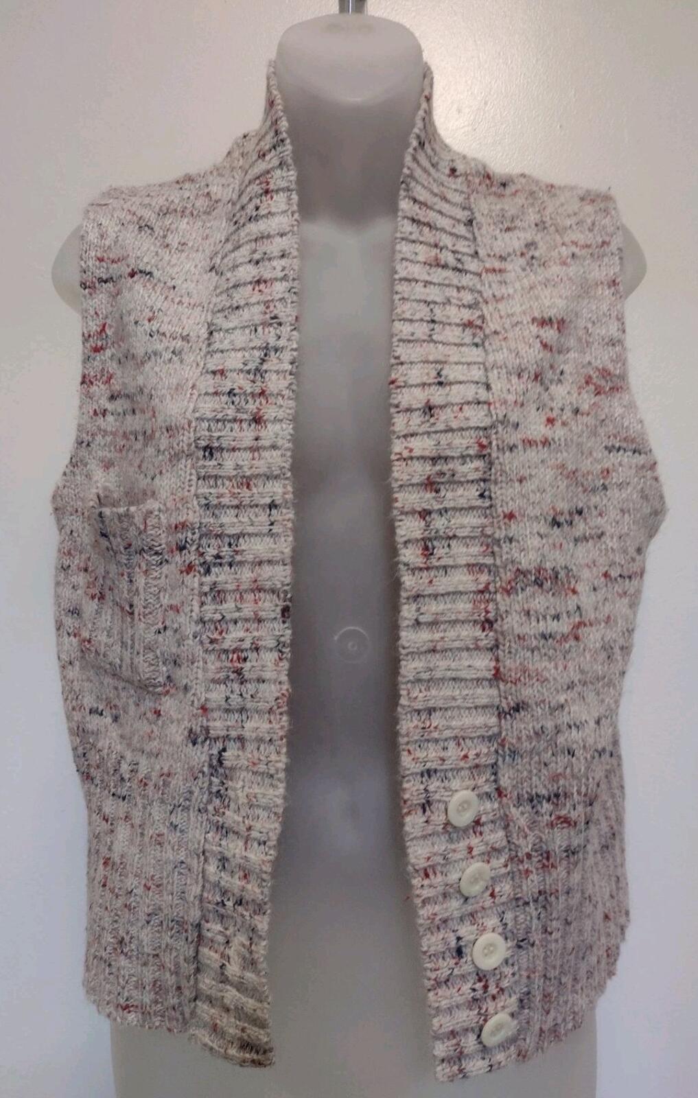 Vintage Sears Flecked Knit Sweater Vest Cardigan Sz MediumClassic late 1970s