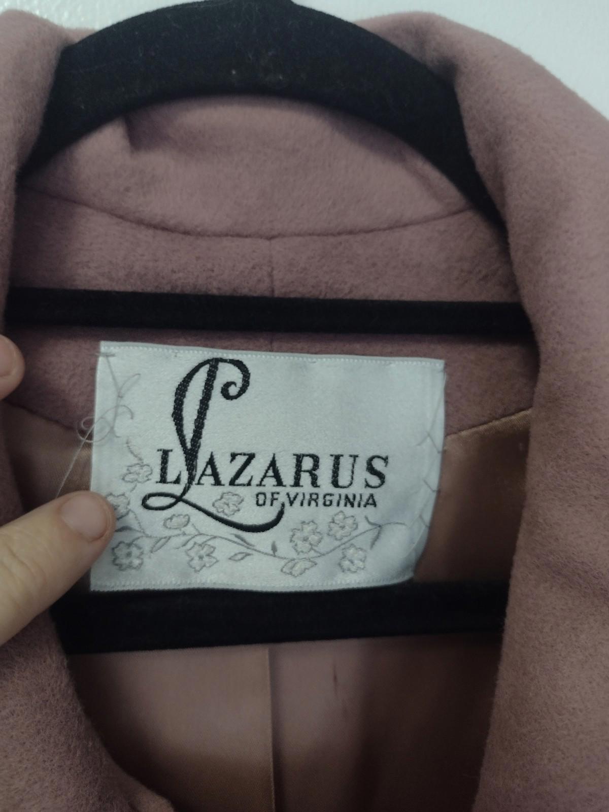 Vintage Kashmiracle Coat XL Lazarus VA Faux Cashmere Bakelite Union USA Mauve