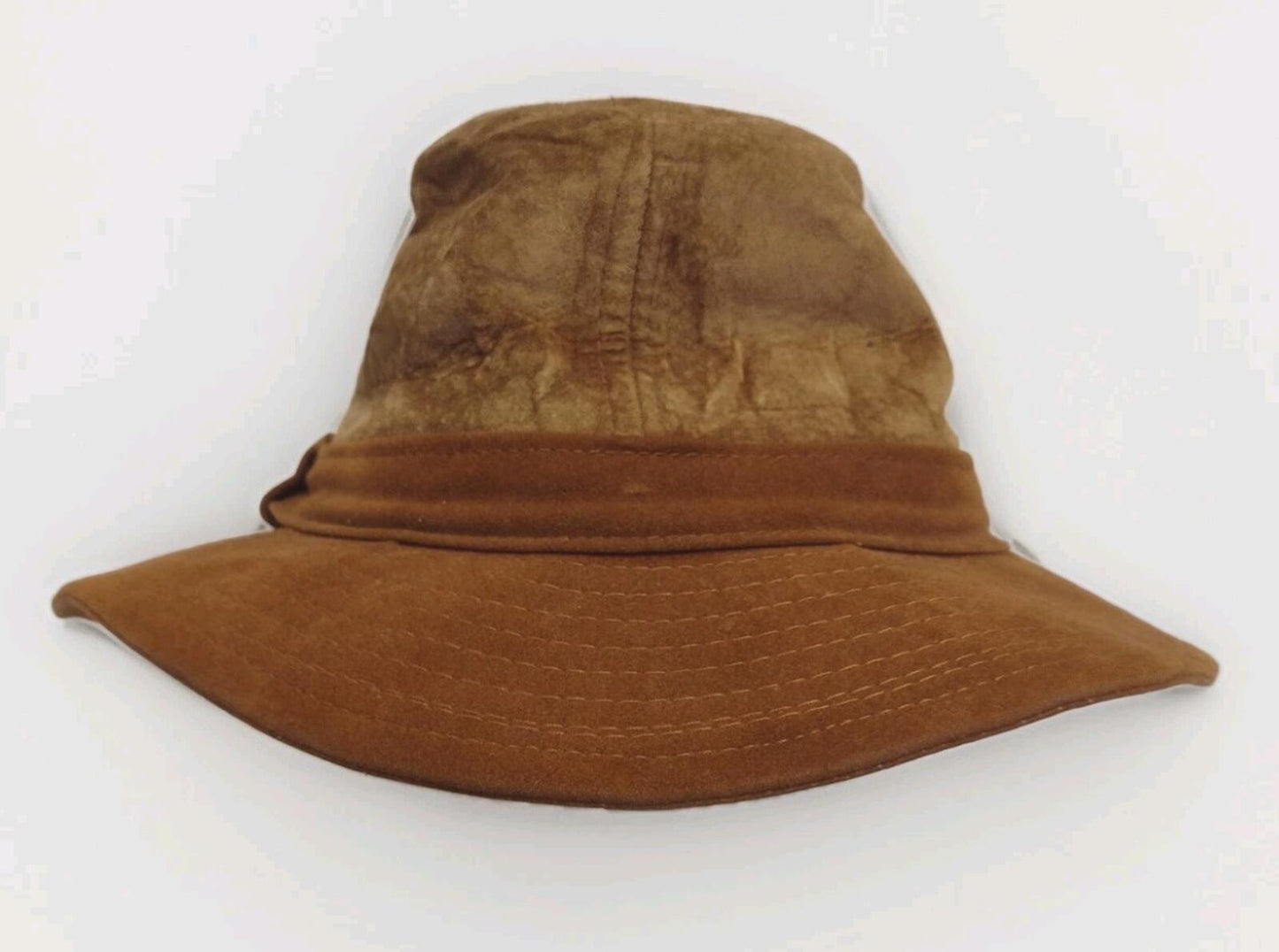 Vintage 80s Stetson Suede Safari Hat Outback Western Indiana Jones Style USA