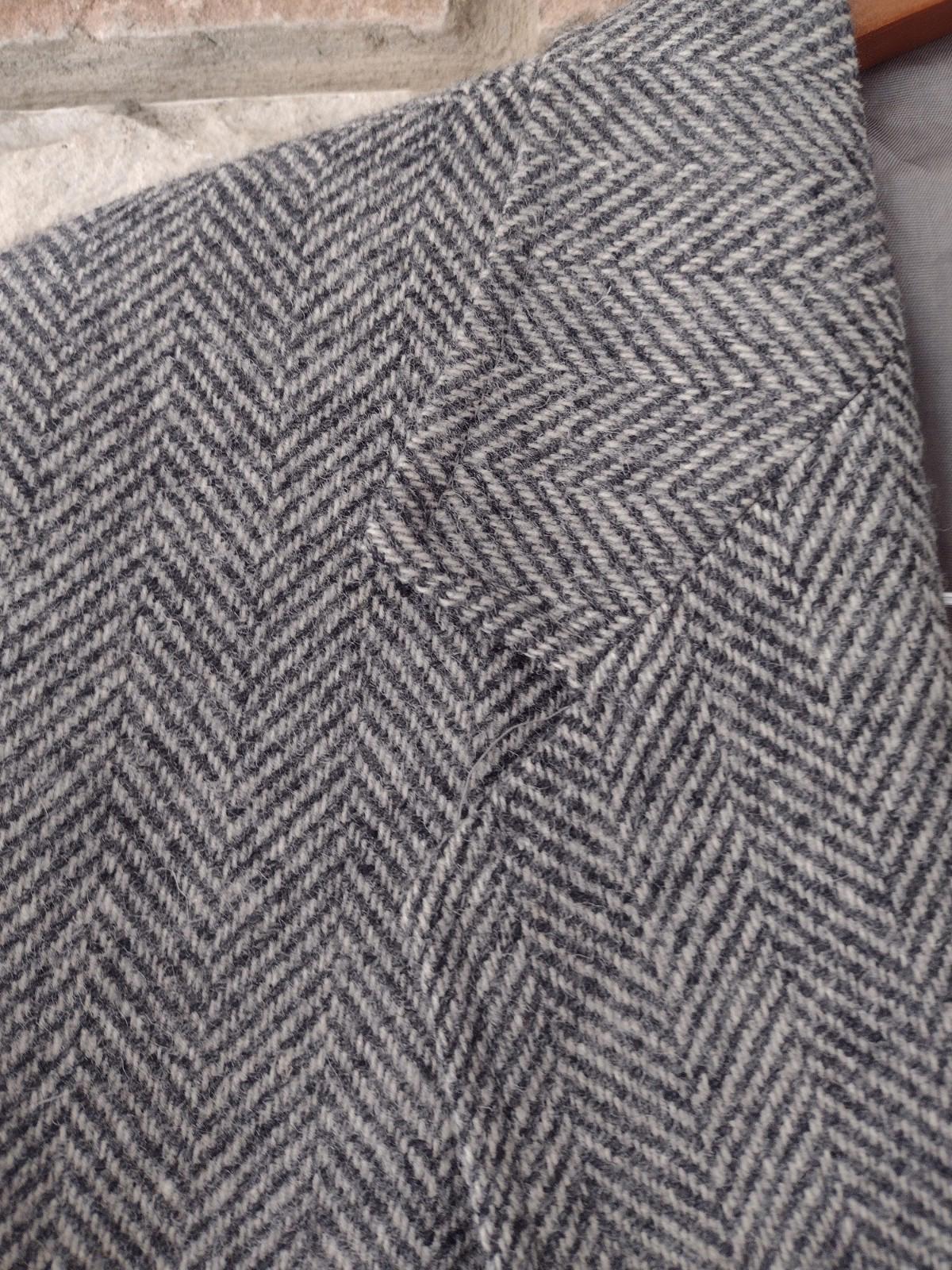 Vintage Shuttler's Menswear Wool Herringbone Tweed Blazer Jacket Size L USA