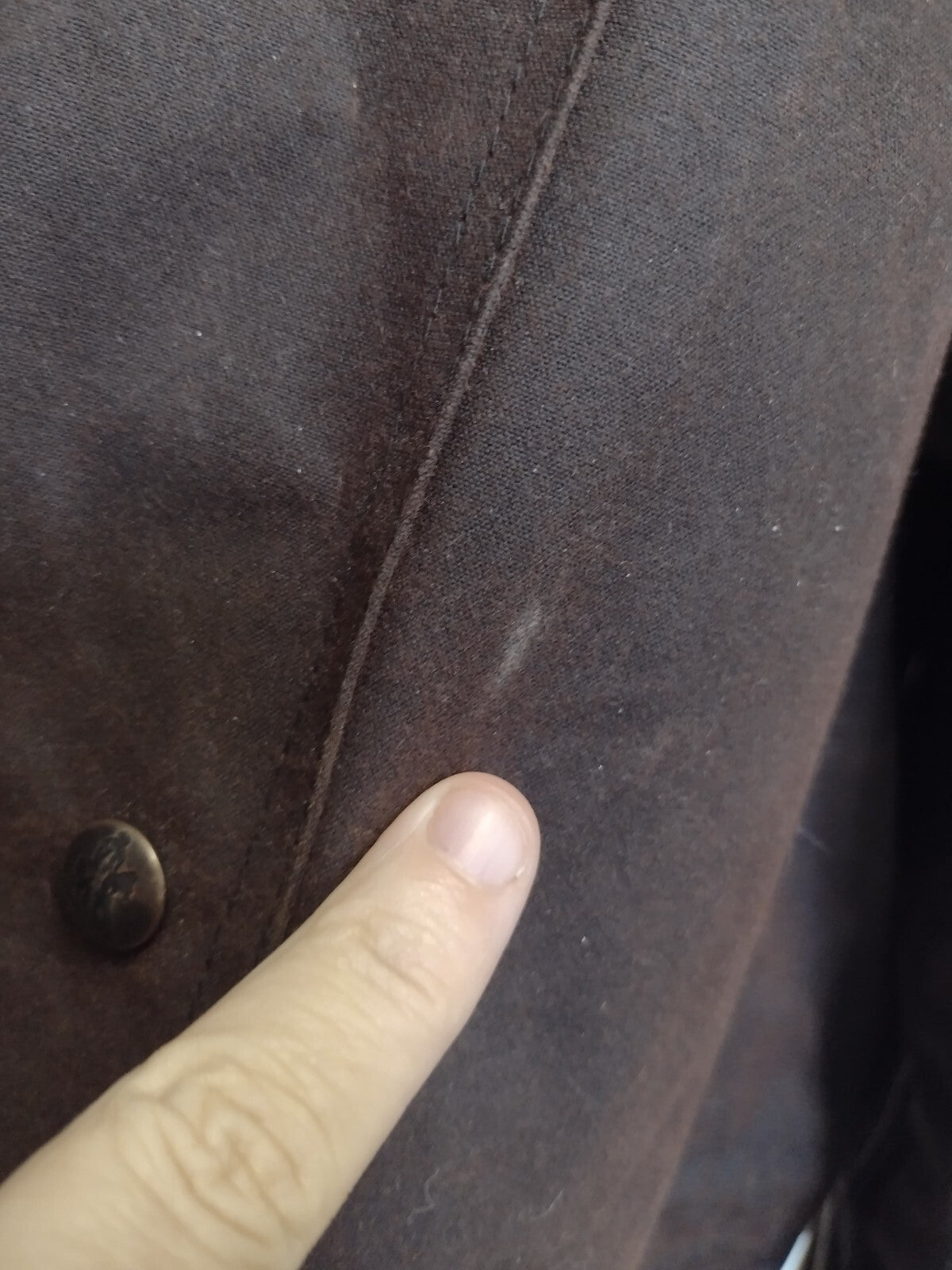 Vintage Outback Oilskin Drover Duster Coat Brown Western Ranch Equestrian L