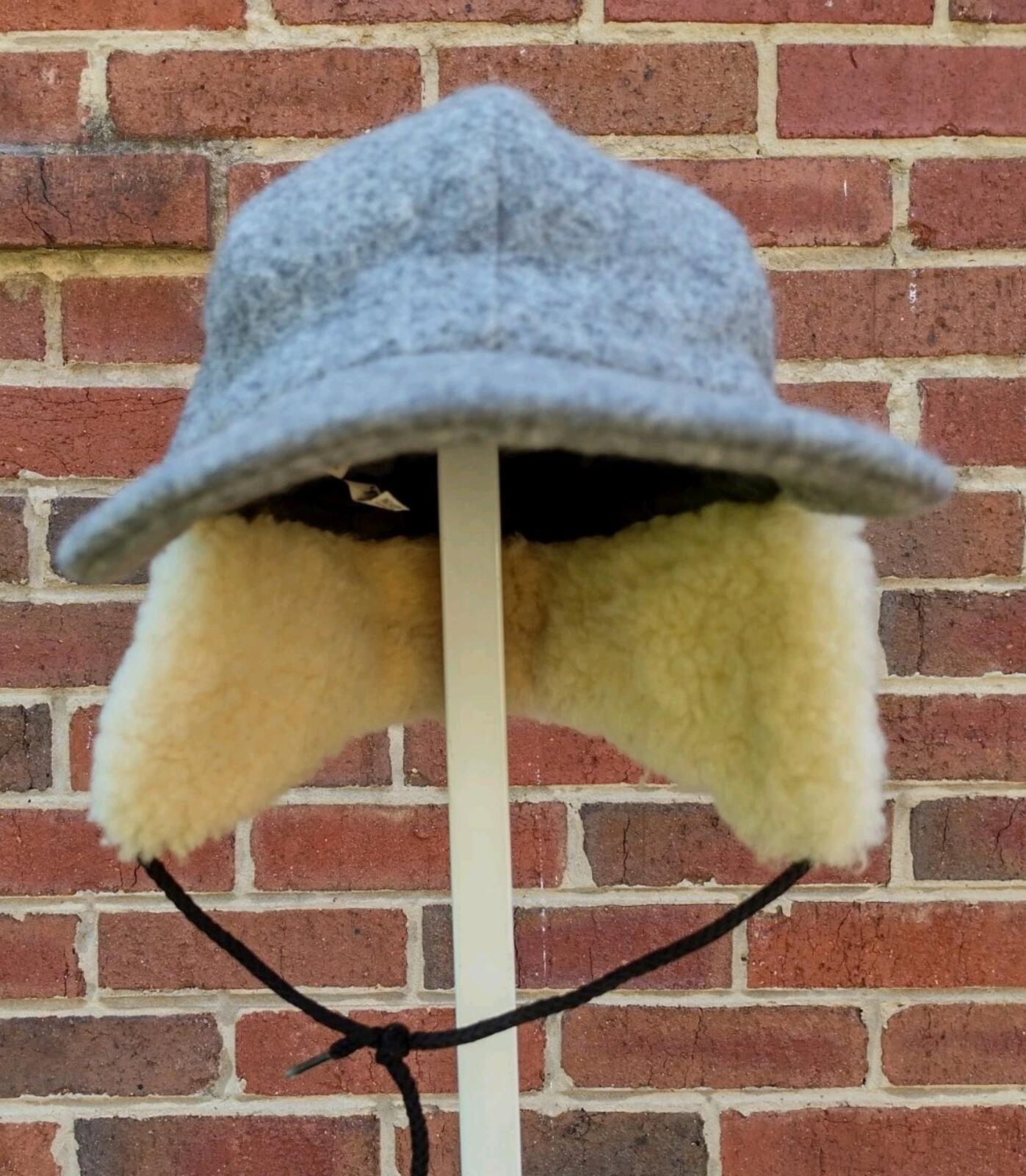 Vintage 80s Filson Wool Trapper Hat Shearling Lined USA ACTWU Medium