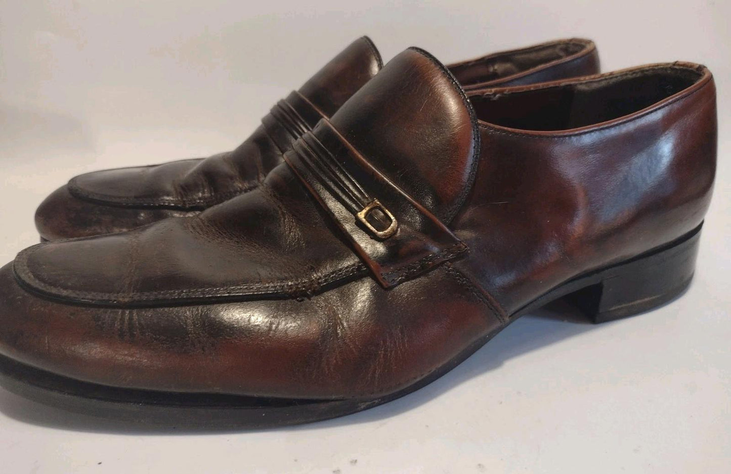 Vintage Men's Dress Shoes 10C Union Made + Totes Overshoes USA MAGIC Sole